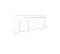 Garde-corps balcon à la francaise appui rambarde blanc en acier 184 x 90 cm