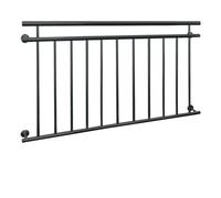 Garde corps balcon anthracite 90 x 156 cm avec 11 barres de remplissage rambarde