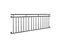 Garde-corps Balcon Français - 225 x 90 cm - Anthracite - en Acier Inoxydable -