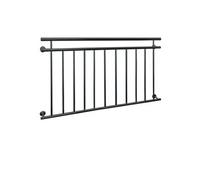 Garde-corps Balcon Français - 90 x 156 cm - Anthracite - en Acier Inoxydable -