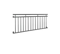 Garde-corps Balcon Français - 90 x 184 cm - Anthracite - en Acier Inoxydable -