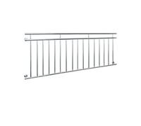 ECD Germany Garde-corps Balcon Français - 90 x 225 cm - avec 16 Barres Transversales -