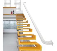 Garde-Corps Blancs pour Escaliers, Barre D’Appui Intérieure Et Extérieure, Rampe D’escalier, Rampe D’escalier, Support Mural en Fer Forgé Métallique, Main Cou, 3ft/90cm