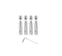 Garde-corps de câble, goujon fileté 3mm, raccord d'extrémité Tension, Terminal d'ancrage à bascule for métallique 1/8 pouces, crochet poteau d'escalier en bois(4PCS)