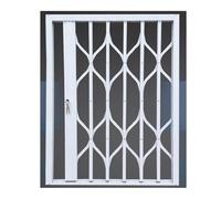 Garde-corps de fenêtre en alliage d'aluminium, sécurité enfant, antivol. Garde-corps de fenêtre télescopiques pliables en alliage d'aluminium(White,Wxh 90x135cm)