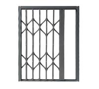 Garde-corps de fenêtre en alliage d'aluminium, sécurité enfant, antivol. Garde-corps de fenêtre télescopiques pliables en alliage d'aluminium(Grey,Wxh 95x105cm)