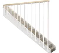 Garde-corps de main courante d'escalier blanc, garde-corps en forme de L en fer métallique pour escaliers intérieurs - Tuyau galvanisé, rampe d'appui extérieure, garde-corps de sécurité ( Size : 130cm
