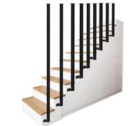 Garde-corps de main courante d'escalier en forme de L - Kit complet, rampe d'escalier intérieure, rampes de transition en fer forgé pour barre d'appui de couloir de lofts de jardin ( Size : 125cm )