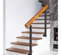 Garde-corps de main courante d'escalier robuste noir, kit de support de rampe d'escalier de 80cm 1m 1,2m 1,4m, barres d'appui antidérapantes élégantes et sûres, pour marches intérieures et extérieures