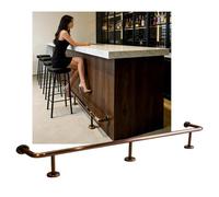 Garde-corps De Pied Barre Tuyau Rond Personnalisable, Rail Repose-pieds Pub Restaurant Commercial, Poteau Jambe D'îlot Cuisine À Domicile, Avec Vis(1.0M/3.28FT)