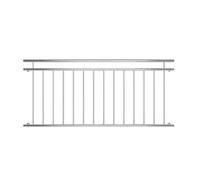 GARDE-CORPS DE PORTE FENETRE 184x90CM BALUSTRADE MAIN COURANTE RAMBARDE ACIER...