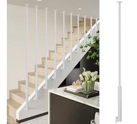 Garde-corps d'escalier blanc personnalisé - Métal intérieur il pour loft, hôtel, villa bureau - Colonnes de balustrade de 102 cm - Système de garde-corps à monter soi-même