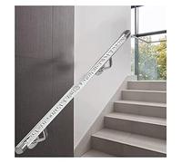 Garde-corps d'escalier en acrylique transparent à bulles avec support en acier inoxydable 304 pour couloir, loft, porche, handicap et personnes âgées, utilisation en intérieur et en extérieur.