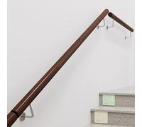 Garde-corps d'escalier en bois de noyer - Ensemble complet avec support mural pour personnes âgées et enfants - Robuste pour l'escalade sûre de 3,9 m de long, idéal pour la maison et la sécurité des