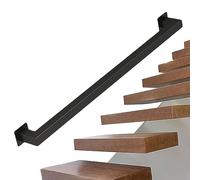 Garde-corps d'escalier en métal de 1,3 m/2,6 m - Garde-corps de sécurité durable en fer forgé intérieur/extérieur, design antidérapant, montage mural pour un accès sécurisé aux escaliers (taille : 2,7