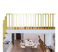 Garde-corps d'escalier en métal doré - Protection pour escaliers intérieurs et extérieurs - Idéal pour les entrées et les greniers - Garde-corps durable pour un accès sécurisé