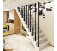 Garde-corps d'escalier réglable en métal de 30 à 160 cm, pour grenier de grenier, balustrade montée au plafond, parfaite pour la sécurité des escaliers et séparateur de pièce (style 1, 150 cm)