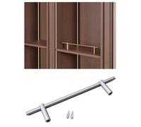 Garde-corps en alliage d'aluminium - Balustre décoratif et de sécurité pour armoire à vin, garde-corps droit de 35,6 cm avec accessoires (gris) - Solution parfaite pour clôture d'étagère