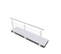 Garde-corps en aluminium 2m intérieur et extérieur fixation latérale