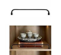 Garde-corps en Arc métallique de décoration intérieure, garde-corps en Tube rond for le stockage de magazines en bibliothèque, organisateur moderne(Black,L11.8''/20cm)