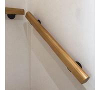 Garde-corps en bois naturel antidérapant de 0,3 à 6,1 m pour enfants, barre de support murale pour loft et couloir, escalier intérieur, barre d'appui en bois durable