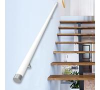 Garde-corps en bois robuste pour escaliers - Garde-corps de sécurité antidérapant avec supports, kit de barre d'appui idéal pour les personnes âgées et les enfants, parfait pour les couloirs