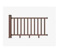 Garde-corps en composite - Kit extension - H100 x L200 cm - Naturel foncé - GUARO