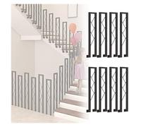Garde-corps en forme de U 70-105 cm - Garde-corps décoratif en fonte pour maison/villas/appartement - Garde-corps d'escalier sûr pour personnes âgées - Design élégant noir