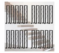 Garde-corps en forme de U personnalisé 70-105 cm - Garde-corps décoratif en fonte pour maison, villas, grenier - Rampe d'escalier élégante pour personnes âgées - Finition noire