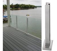 Garde-corps en verre en acier inoxydable pour terrasse, balustrade, barrière de sécurité durable pour jardins, escaliers intérieurs et piscines