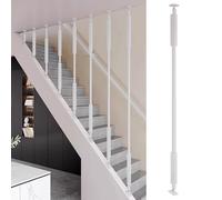 garde corps escalier Balustre métallique domestique pour escaliers droits et inclinés, balustres d'escalier personnalisables, pour prévenir les chutes(White,95cm/37.4in/3.1ft)