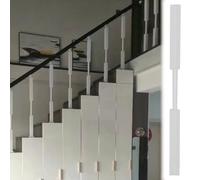 Garde Corps Escalier Balustres en Fer Forgé pour Escaliers Intérieurs, Lot de 10 12 16 20 30 40 50 pack Barreaux D'escalier pour Rampe, Balliers Creux de 40 mm x 40 mm(White,29 packs)