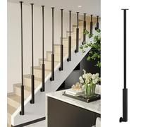 garde corps escalier Balustres en fer forgé pour maisons/hôtels/centres commerciaux, tailles et styles personnalisables, poteaux d'escalier, pour escaliers droits et en pente(Style A,150cm/59.1in)