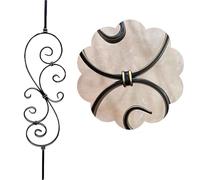 Garde Corps Escalier Balustres Métalliques Décoratifs en Volutes pour Escalier, Colonnes de Soutien pour Rampe D'escalier de Porche ou Terrasse, Poteaux de Garde-Corps pour Escalier Intérieur(2 pcs)