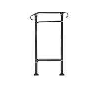 Garde-Corps Escalier Main Courante Fer Forgé Réglable Hauteur Poteaux 96cm 1 Marche