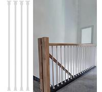 Garde-Corps Escalier Rampe D'escalier Blanc Fer Forgé Colonnettes Broches D’escalier Pour Lofts Ponts Carré Droit Intérieur Poste Balustrade Poteau De Garde-corps, Balcon ( Color : 4 Pack , Size : 95c