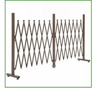 Garde-corps extensible - Outsunny - Aluminium 52-405cm H103,5cm - Marron foncé