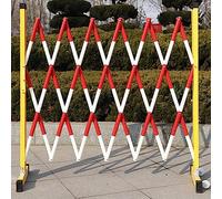 Garde-corps extensible portable Ilated - 1,2 x 4 m - Jaune - Rétractable - Pour contrôle de la circulation - Clôture Isolat - Facile à installer pour les zones de travail et les chantiers de