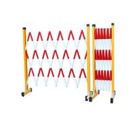 Garde-corps Extensibles Industriels, Barrière De Circulation Rétractable Portable, Cadre D'isolation Sécurité En Fibre Verre, Avec Réglage La Direction À 270° Et Roues(Red/white,400cm/13.1FT)