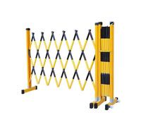 Garde-corps Extensibles Industriels, Barrière De Circulation Rétractable Portable, Cadre D'isolation Sécurité En Fibre Verre, Avec Réglage La Direction À 270° Et Roues(Black/yellow,600cm/19.6FT)