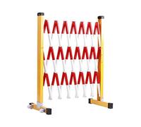 Garde-corps Extensibles Industriels Robustes, Barrière De Sécurité Mobile Portable, Clôture Circulation Rétractable, Boîtier Construction Électrique, For Chantier(Red/white,600cm/19.6FT)