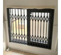 Garde Corps Fenetre Barres de Sécurité Antivol pour Fenêtres, Rail de Porte Coulissante D'évacuation, Grilles Sécurité Pliables Télescopiques Fenêtres, Grille Portail(W75xH75cm/30x30in)