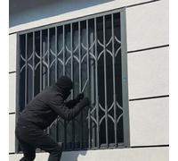 Garde Corps Fenetre Grille De Sécurité Pliable Antivol Noire Pour Fenêtre, 150, 160, 200 Ou 210 Cm, Avec Verrou Et Clé. Protection Pour Enfants, Tout-petits Et Animaux Domestiques.(40x54in/100x135cm)