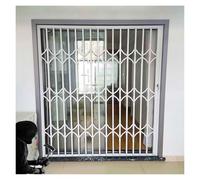 Garde Corps fenetre Grille de sécurité Pliante pour Porte coulissante, barrière de fenêtre rétractable, pour résidence Universitaire, Maison, Appartement(W43.3xH63in/110x160cm)