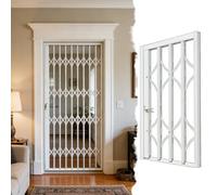 Garde Corps Fenetre Grille Protection Grande Porte Ou Fenêtre Serrure À Clé, Barre Sécurité Antivol Aluminium Fenêtre, Garde-corps Coulissant Sécurité Porte Ou Balcon(W70xH80cm/28x32in)