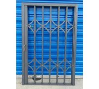 Garde Corps Fenetre Grilles De Sécurité Antivol Réglables En Aluminium Avec Serrure, Grille De Sécurité Moderne À Soufflet Pour Vitrines, Entrepôts Et Commerces(32x86in/80x215cm)