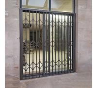 Garde Corps Fenetre Grilles de Sécurité Extensibles pour Fenêtres avec Verrou, Barres de Sécurité Grises Renforcées pour Portes Et Fenêtres, Barre de Sécurité Portail(W105xH60cm/42x24in)