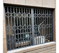 Garde Corps Fenetre Grilles de Sécurité Rétractables Double Ouverture, Barres de Sécurité Verrouillables pour Fenêtres Permettant La Ventilation Estivale(W200xH205cm/79x81in)