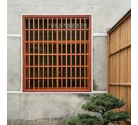 Garde Corps Fenetre Grilles de Sécurité Vintage Effet Bois, Barreaux Anti-effraction Fixes pour Fenêtres Largeurs 90 100 110 120 cm, Clôture Protection Personnalisable(W50xH95cm/20x37in)