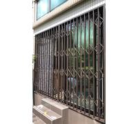 Garde Corps Fenetre Porte Pliante Robuste pour Magasins, Serrures de Fenêtres de Sous-sol et de Remise, Grille Anti-effraction de Balcon à Fermeture Latérale Invisible(120x130cm/47.2inx51in)